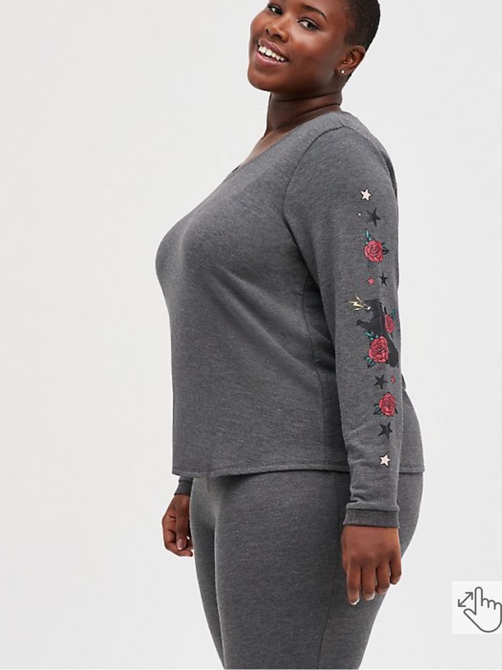 NWT torrid size 3 dream fleece top w/ stars and roses